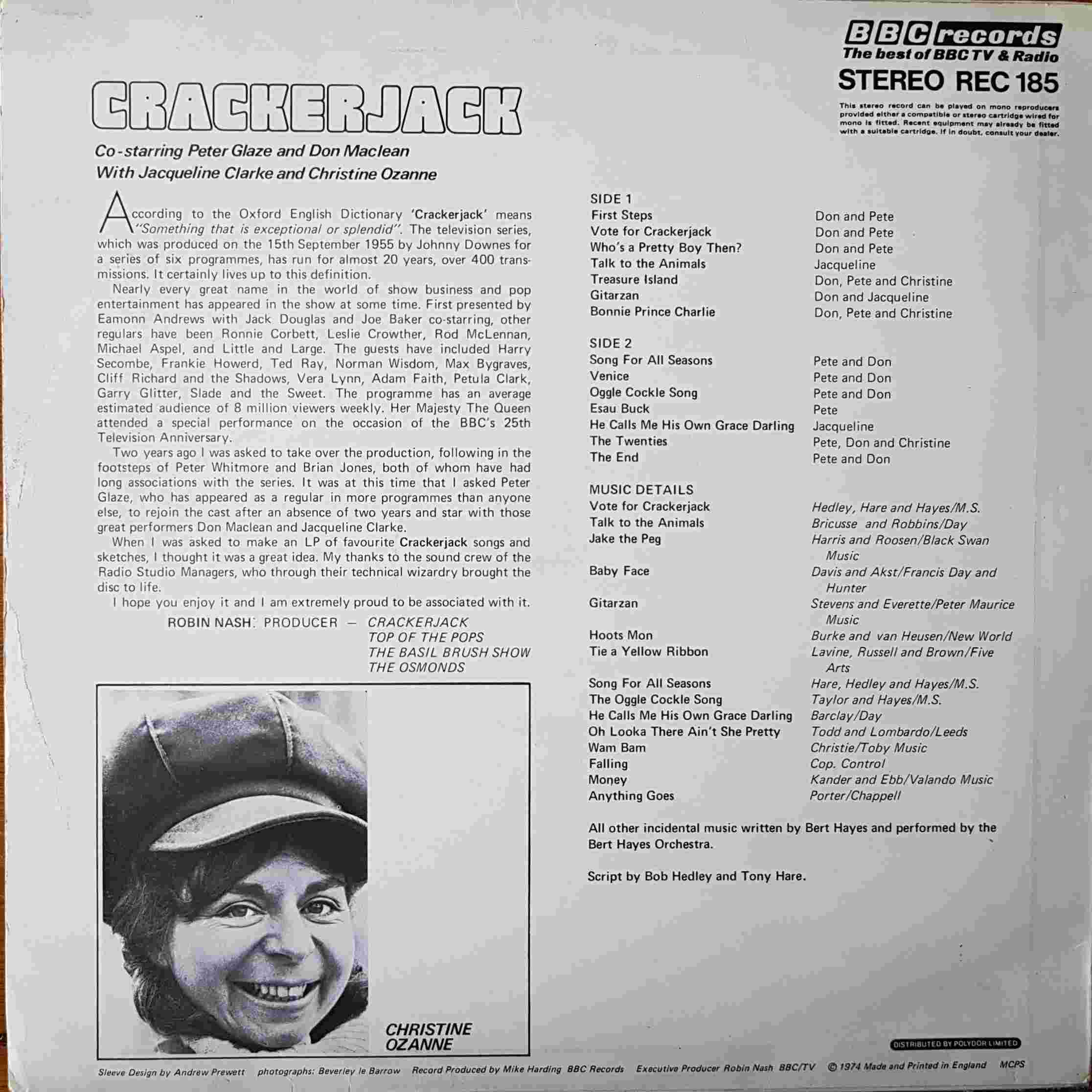 Picture of REC 185 Crackerjack by artist Various from the BBC records and Tapes library